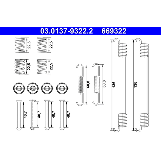 03.0137-9322.2 - Accessory Kit, brake shoes 