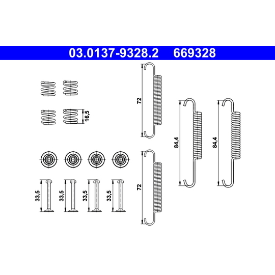 03.0137-9328.2 - Accessory Kit, parking brake shoes 