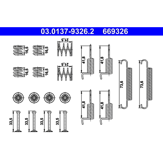 03.0137-9326.2 - Accessory Kit, parking brake shoes 