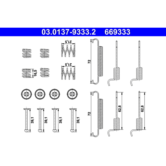 03.0137-9333.2 - Accessory Kit, parking brake shoes 