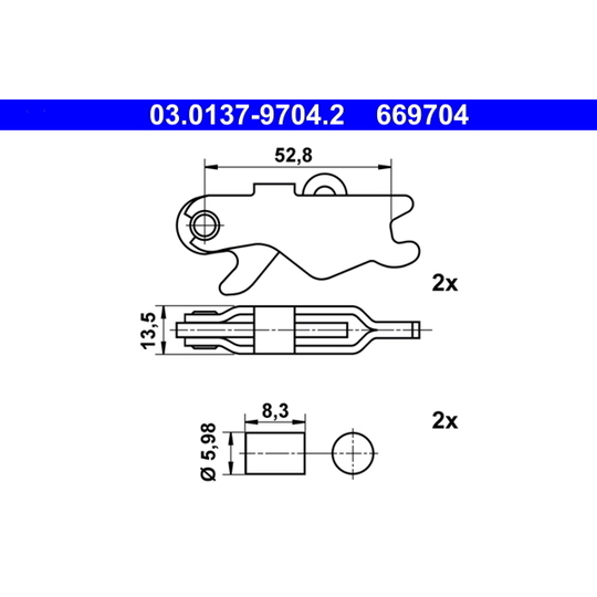 03.0137-9704.2 - Accessory Kit, parking brake shoes 