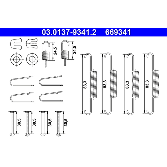 03.0137-9341.2 - Accessory Kit, parking brake shoes 