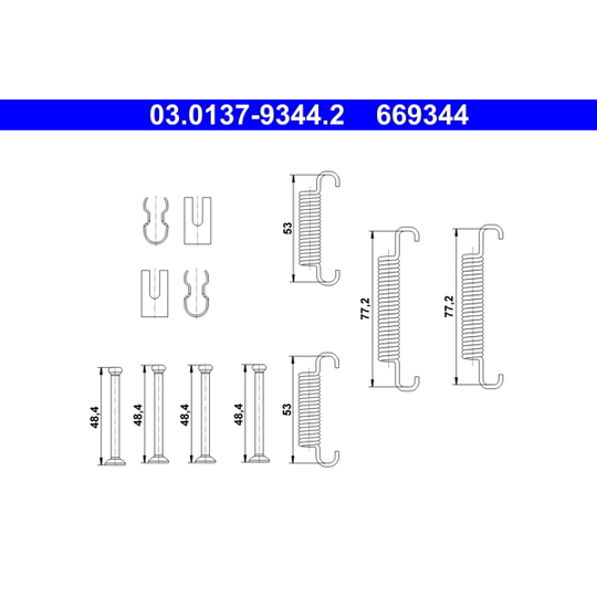 03.0137-9344.2 - Accessory Kit, parking brake shoes 