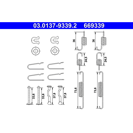 03.0137-9339.2 - Accessory Kit, parking brake shoes 