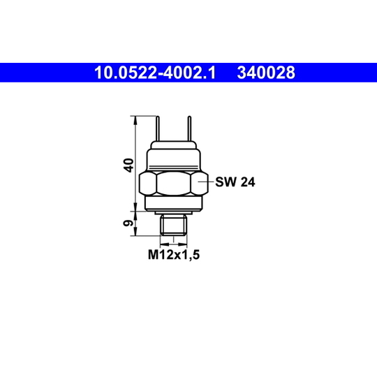 10.0522-4002.1 - Pressure Switch, brake hydraulics 