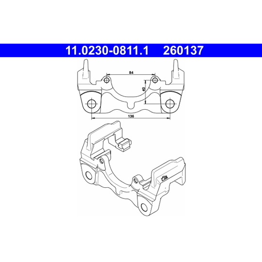 11.0230-0811.1 - Carrier, brake caliper 