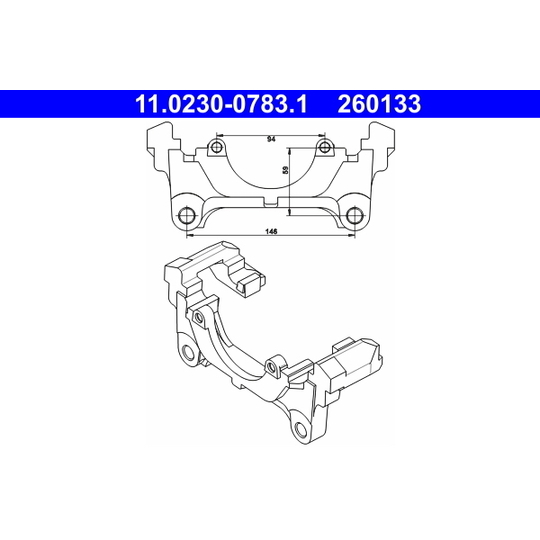 11.0230-0783.1 - Carrier, brake caliper 