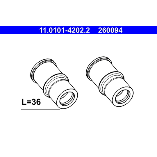 11.0101-4202.2 - Guide Sleeve Kit, brake caliper 
