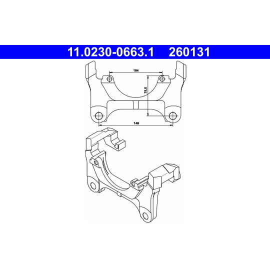 11.0230-0663.1 - Carrier, brake caliper 