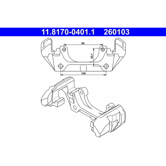 11.8170-0401.1 - Carrier, brake caliper 