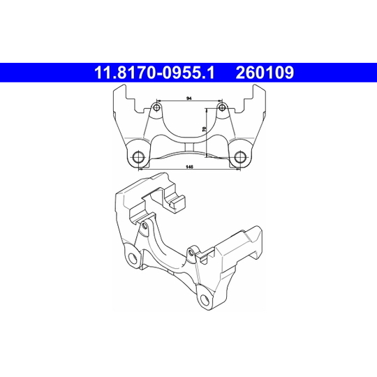 11.8170-0955.1 - Carrier, brake caliper 