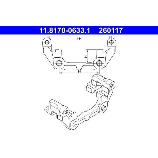 11.8170-0633.1 - Carrier, brake caliper 