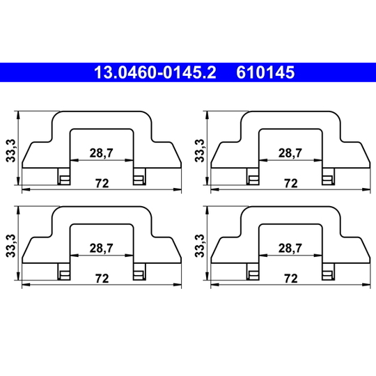 13.0460-0145.2 - Accessory Kit, disc brake pad 