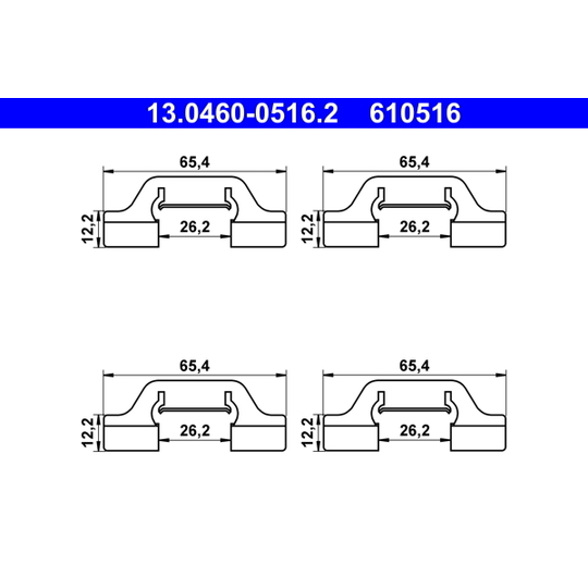 13.0460-0516.2 - Accessory Kit, disc brake pad 