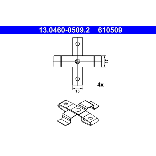 13.0460-0509.2 - Accessory Kit, disc brake pad 