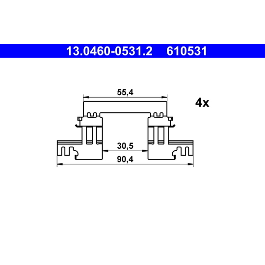 13.0460-0531.2 - Accessory Kit, disc brake pad 