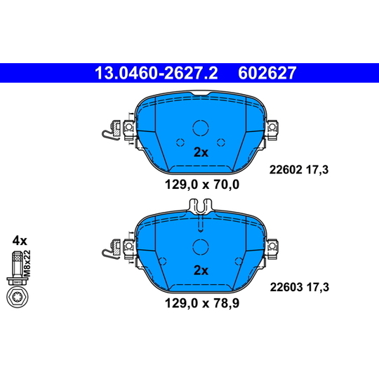 13.0460-2627.2 - Brake Pad Set, disc brake 