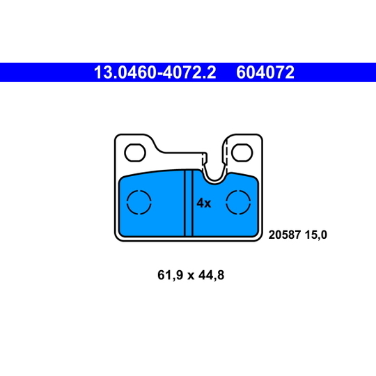13.0460-4072.2 - Brake Pad Set, disc brake 