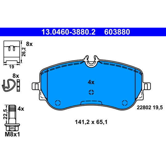 13.0460-3880.2 - Brake Pad Set, disc brake 