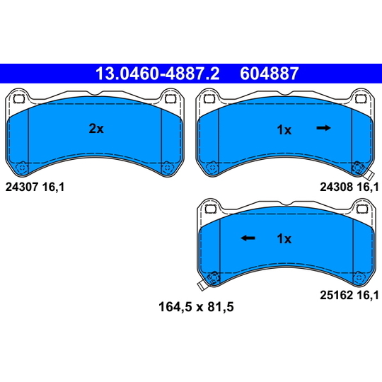 13.0460-4887.2 - Brake Pad Set, disc brake 