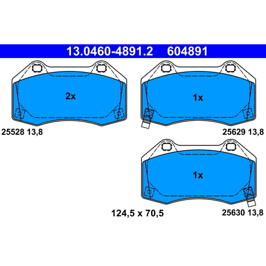 13.0460-4891.2 - Brake Pad Set, disc brake 