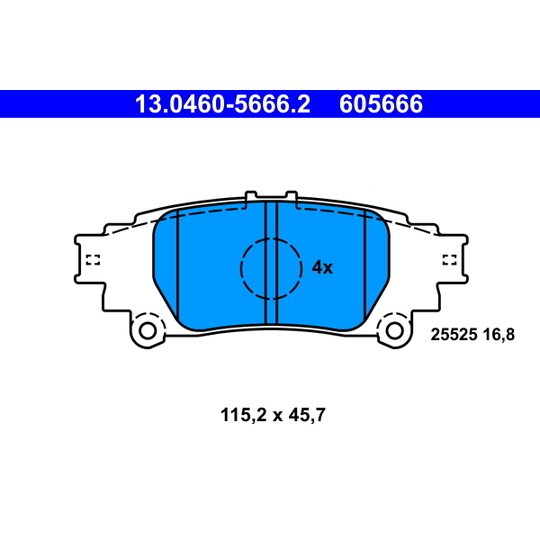 13.0460-5666.2 - Brake Pad Set, disc brake 