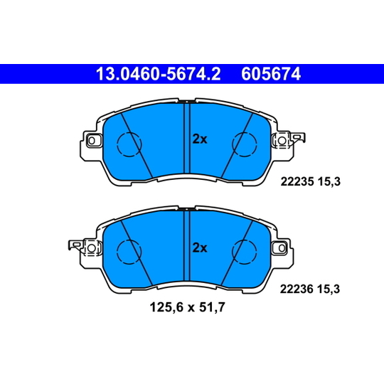 13.0460-5674.2 - Brake Pad Set, disc brake 