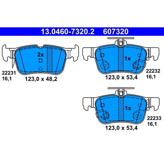 13.0460-7320.2 - Brake Pad Set, disc brake 