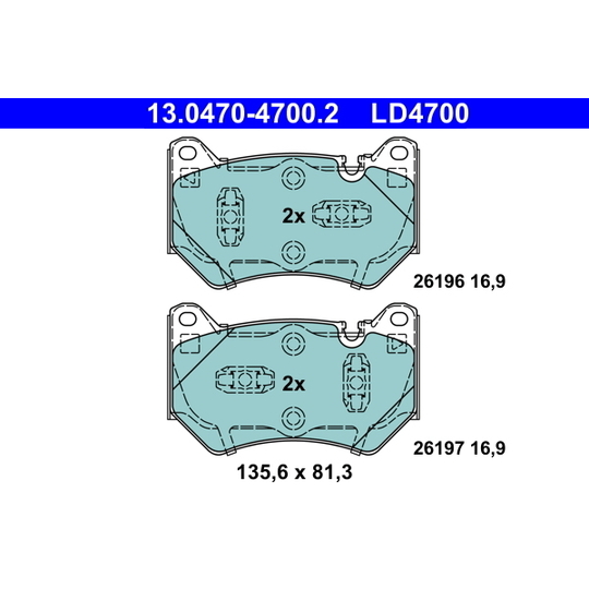 13.0470-4700.2 - Brake Pad Set, disc brake 