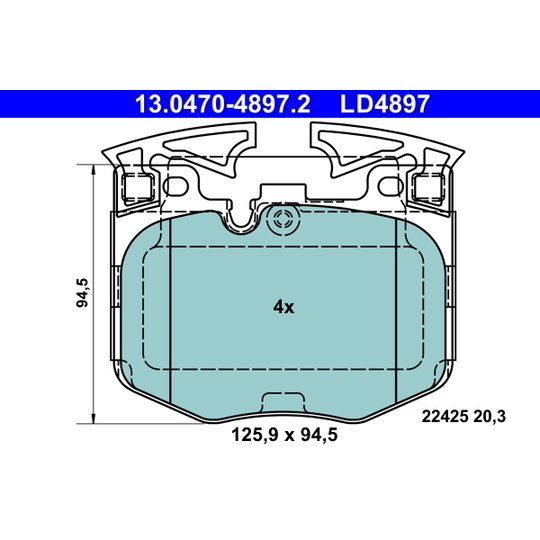 13.0470-4897.2 - Brake Pad Set, disc brake 