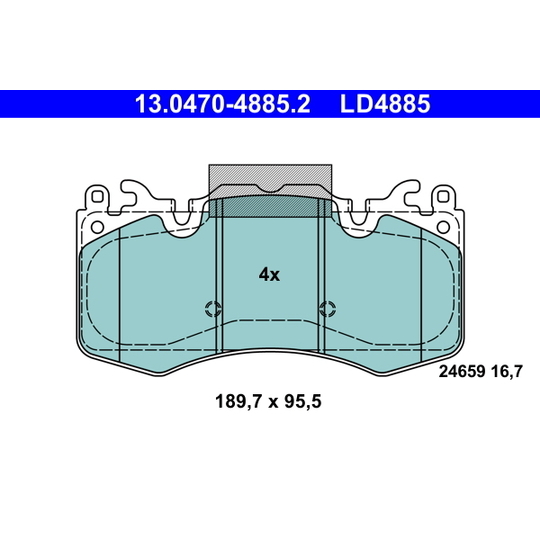 13.0470-4885.2 - Brake Pad Set, disc brake 