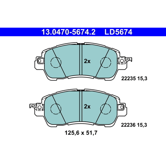 13.0470-5674.2 - Brake Pad Set, disc brake 