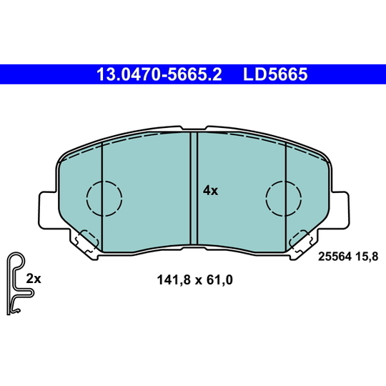13.0470-5665.2 - Brake Pad Set, disc brake 