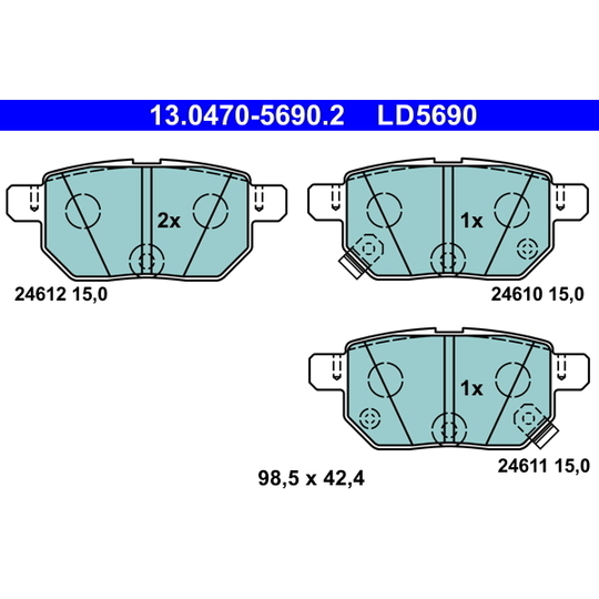 13.0470-5690.2 - Brake Pad Set, disc brake 
