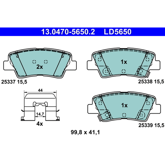 13.0470-5650.2 - Brake Pad Set, disc brake 