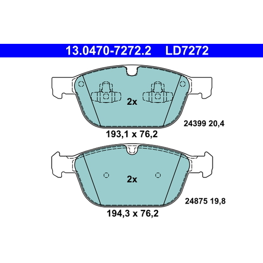 13.0470-7272.2 - Brake Pad Set, disc brake 