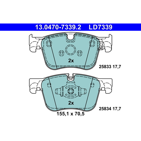 13.0470-7339.2 - Brake Pad Set, disc brake 