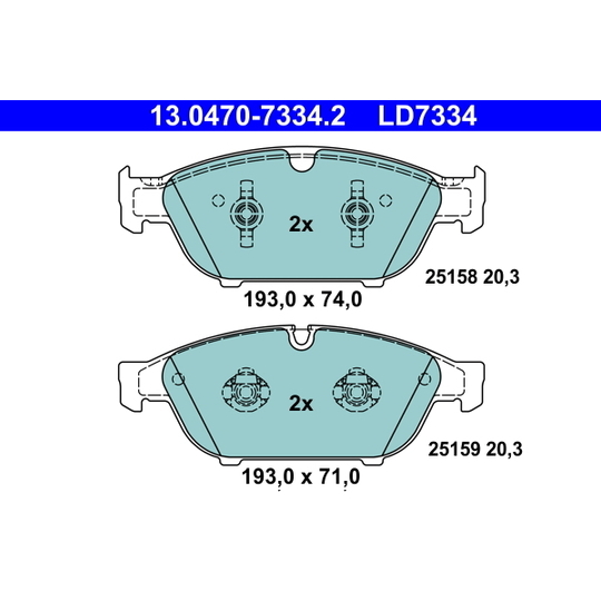 13.0470-7334.2 - Brake Pad Set, disc brake 