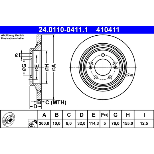 24.0110-0411.1 - Bromsskiva 