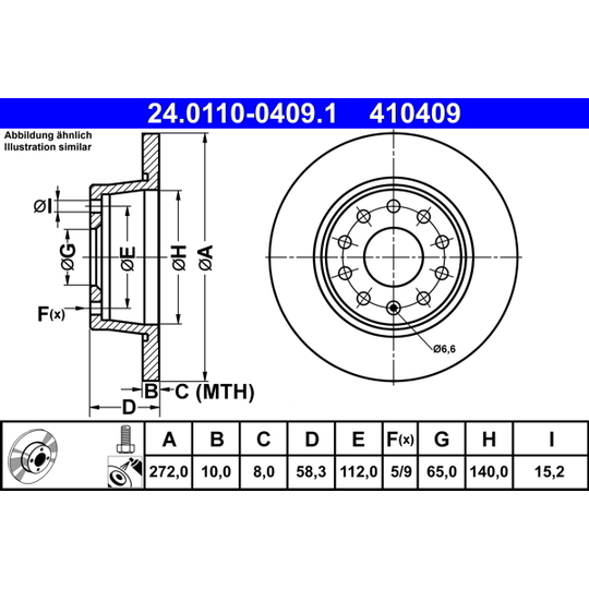 24.0110-0409.1 - Bromsskiva 