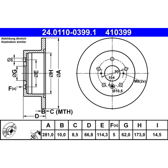 24.0110-0399.1 - Brake Disc 