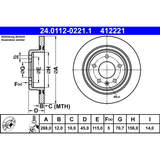 24.0112-0221.1 - Brake Disc 