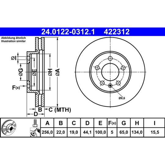 24.0122-0312.1 - Brake Disc 