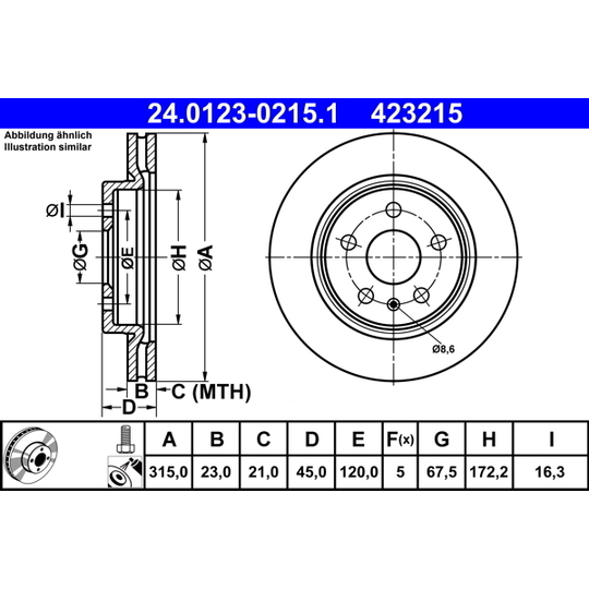 24.0123-0215.1 - Brake Disc 