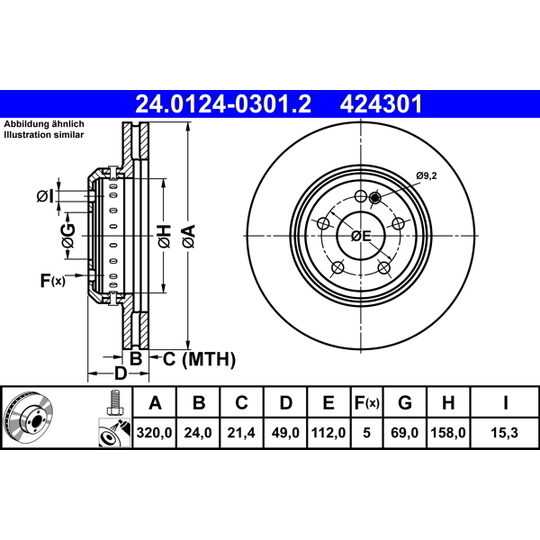 24.0124-0301.2 - Brake Disc 