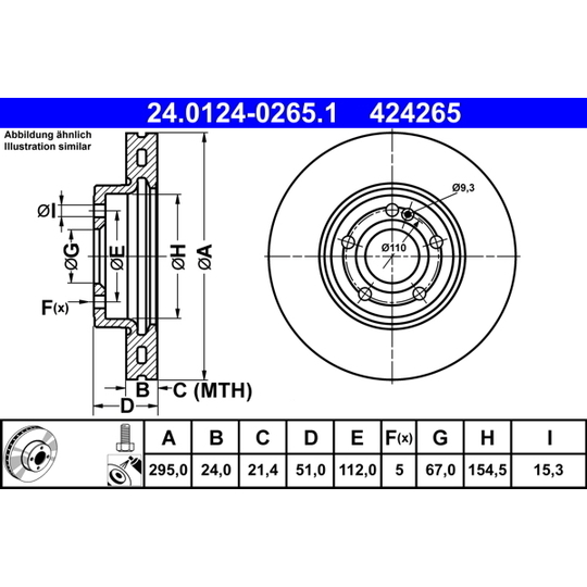 24.0124-0265.1 - Brake Disc 