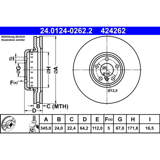 24.0124-0262.2 - Bromsskiva 