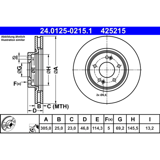 24.0125-0215.1 - Brake Disc 