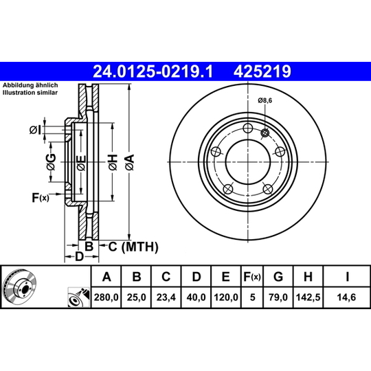 24.0125-0219.1 - Brake Disc 