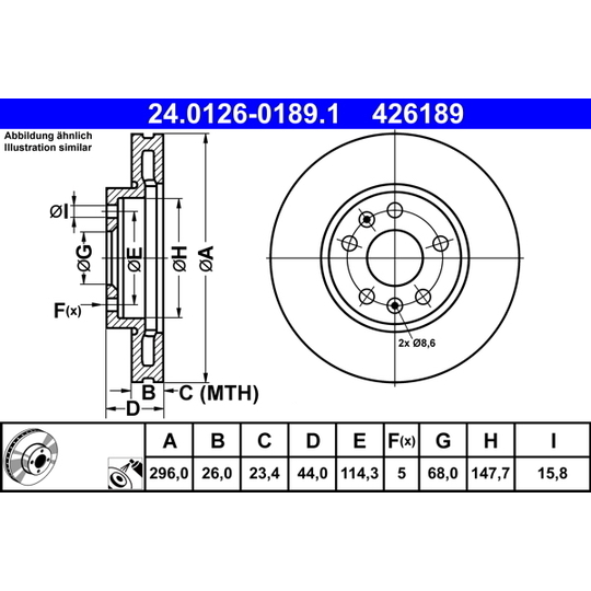 24.0126-0189.1 - Brake Disc 